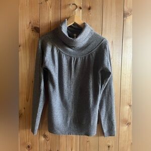 Margaret O'Leary Cashmere smocked Cowl Turtle Neck Sweater